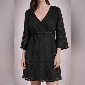 Women’s Ronni Nicole Black Floral Lace Dress